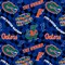 Sykel Enterprises-University of Florida Cotton Quilting Fabric-Florida Gators Check Allover Cotton Fabric Sold by the Yard